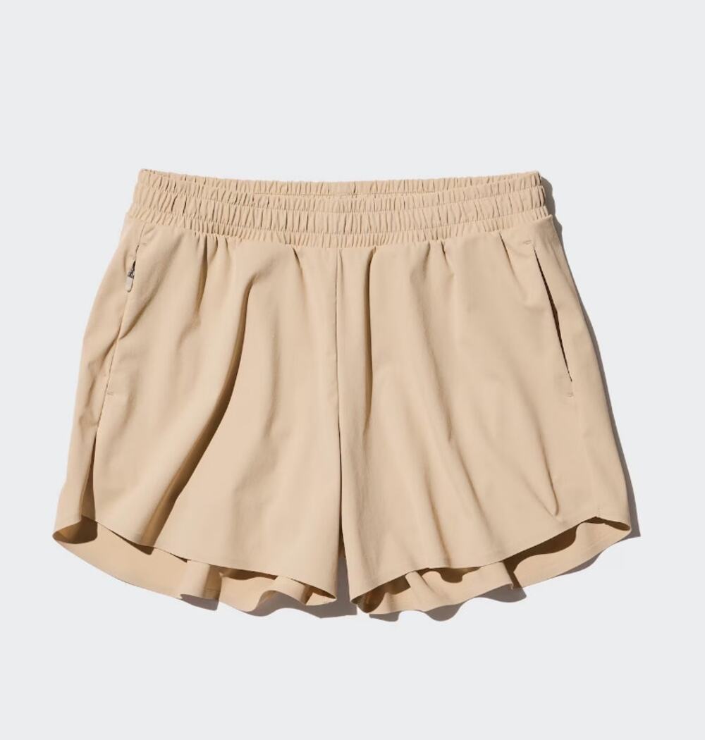 Uniqlo Women's Ultra Stretch Active Shorts in Beige